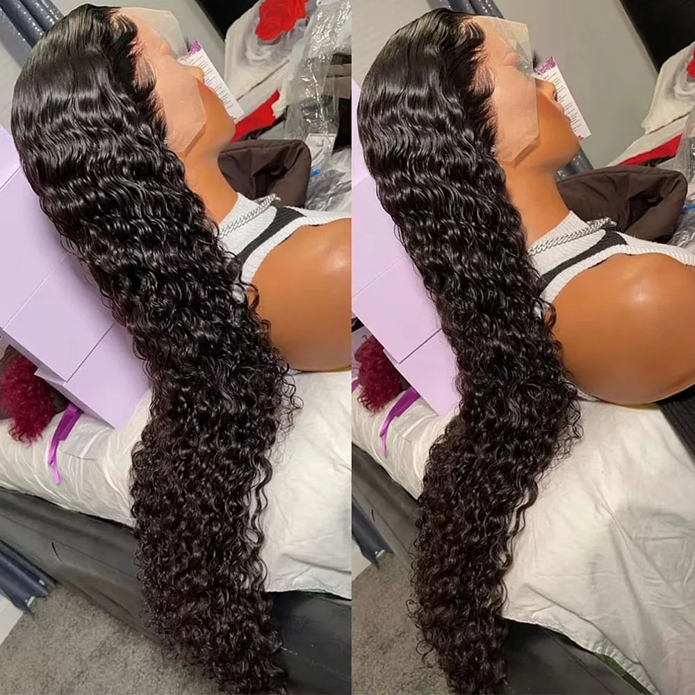 Long Jerry Curly Lace Front Human Hair Wig for Women