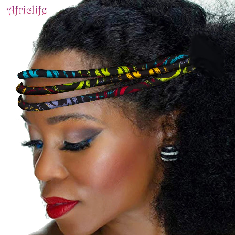 Colorful African Wax Print Handmade Headwrap for Women