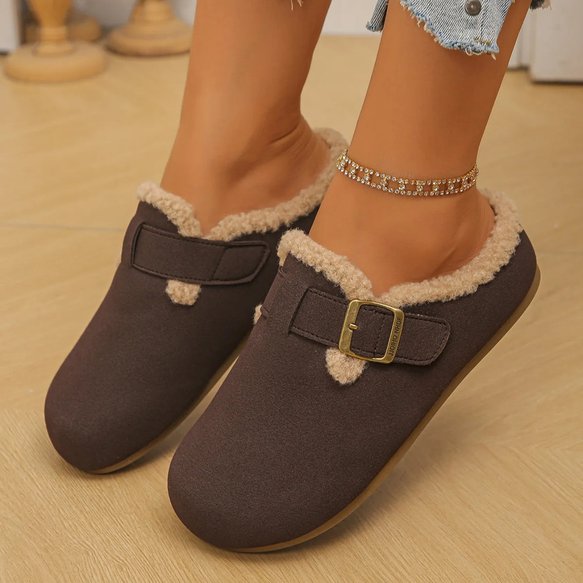 Indoor Thick Sole Cotton Platform Slippers for Women