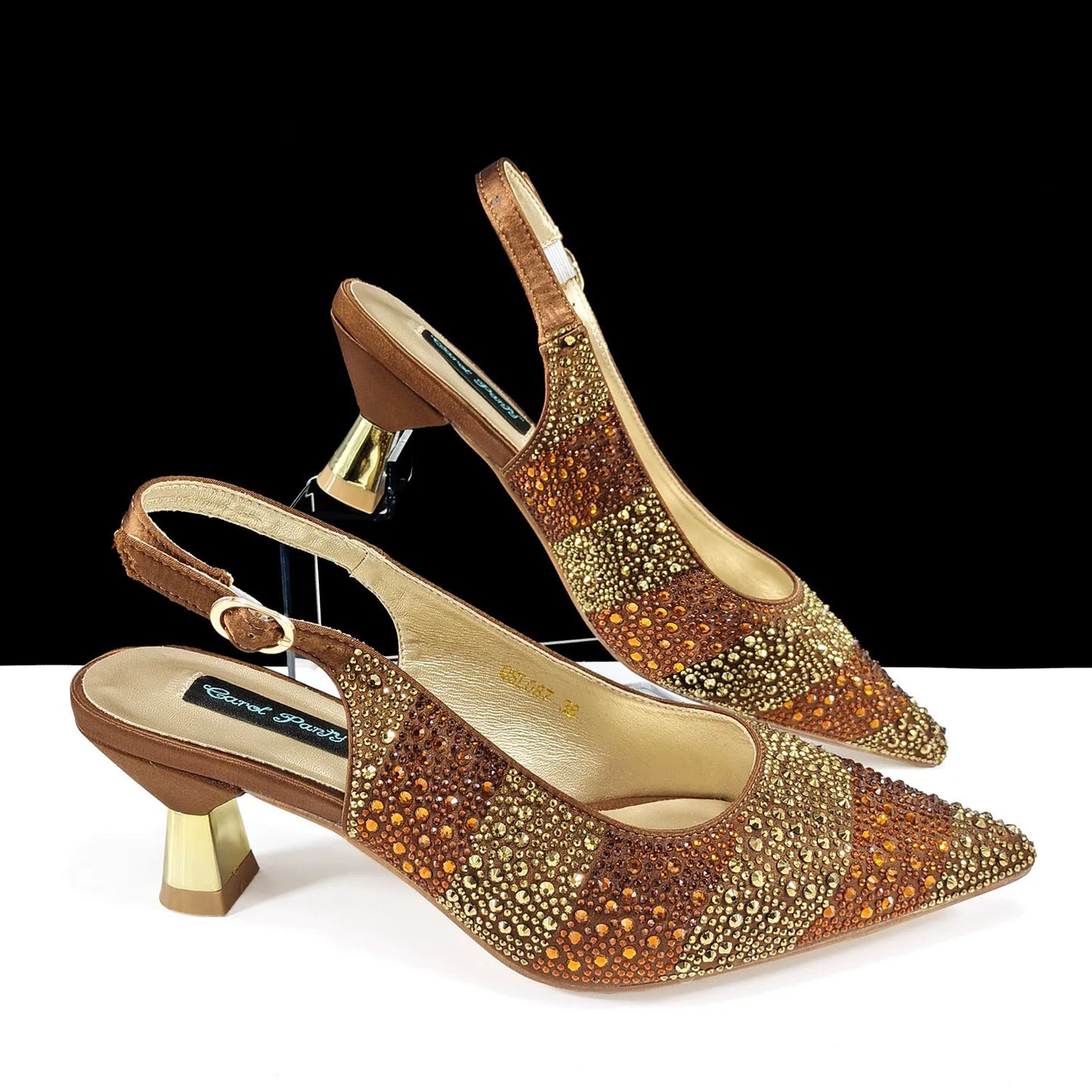 QSGFC Exquisite Fashion Women Shoes Sparkling Diamonds Pointed-toe Design Elegant Party Ladies High Heels