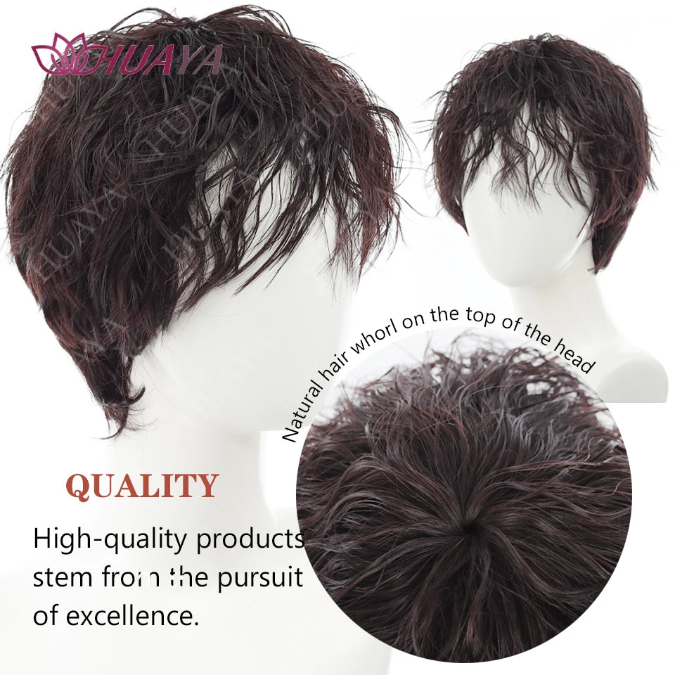 Heat Resistant Short Curly Synthetic Wig For Women