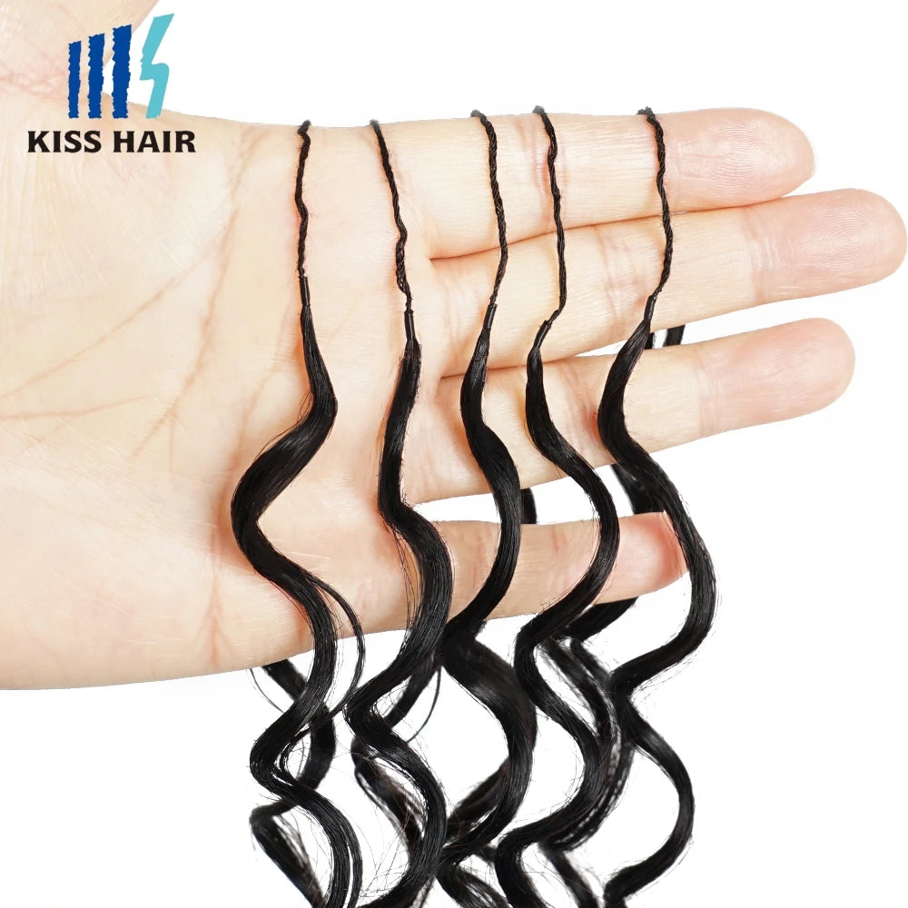 Deep Wave Brazilian Human Hair Knotless Crochet Braids for Women