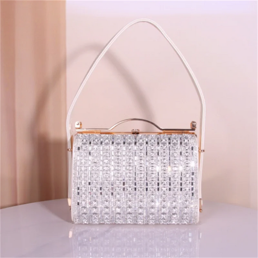 2025 New Women Diamond Evening Bags Banquet Clutch Wallets Vintage Style Women Shouler Bags Single Side Women Purse 2 Colors