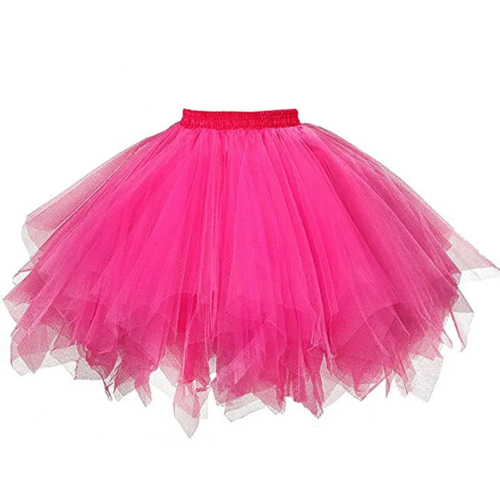 Vintage Lace Tulle Tutu Petticoat Skirt for Women
