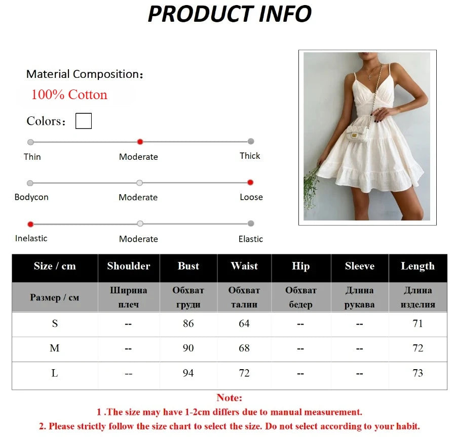 Linen Camisole Dress With Ruffle Hem