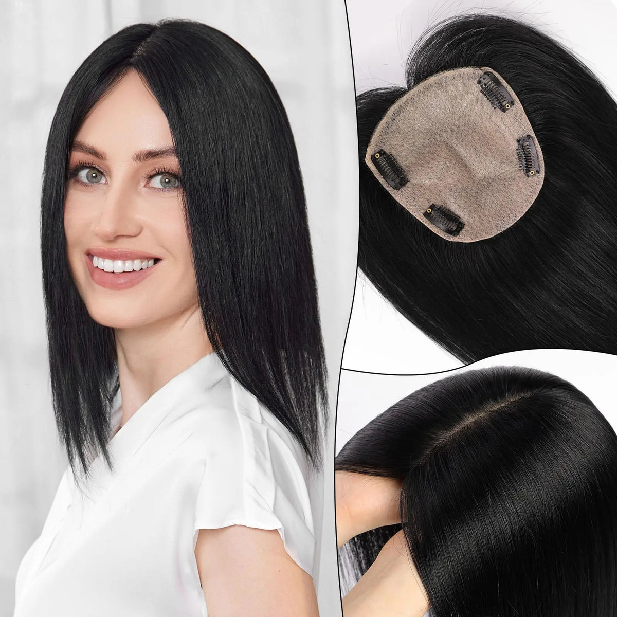 Golden Brown Blonde Mixed Remy Human Hair Topper for Women