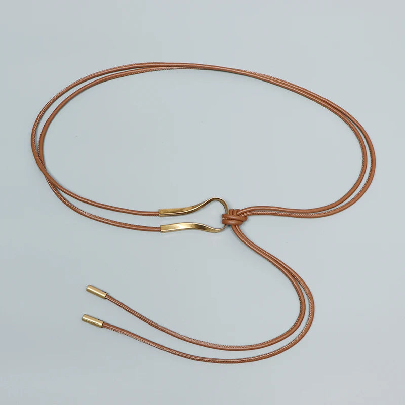 Fashion Braided Gold Knot Waist Chain Belt for Women