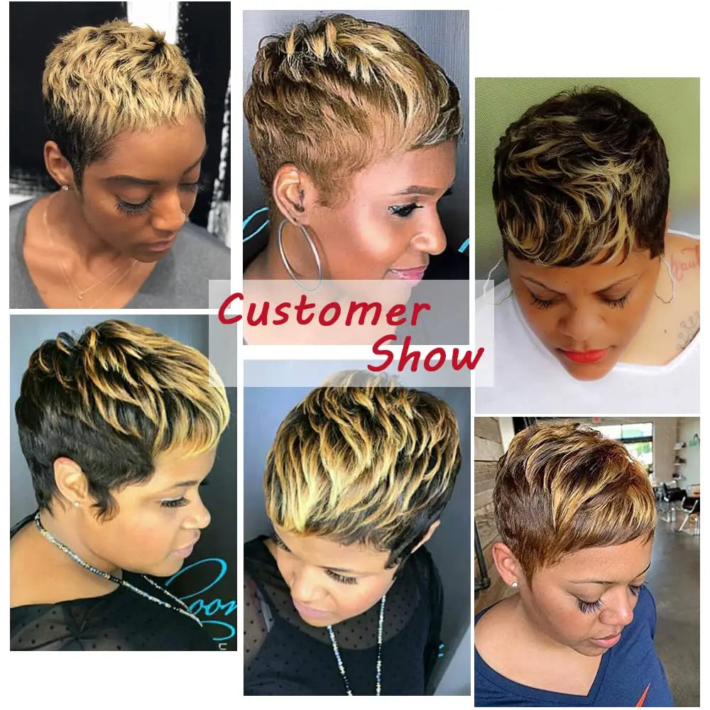 Short Red Hair Wig Synthetic Short Wigs for Black Women Short Haircut Wig Short Red for Women