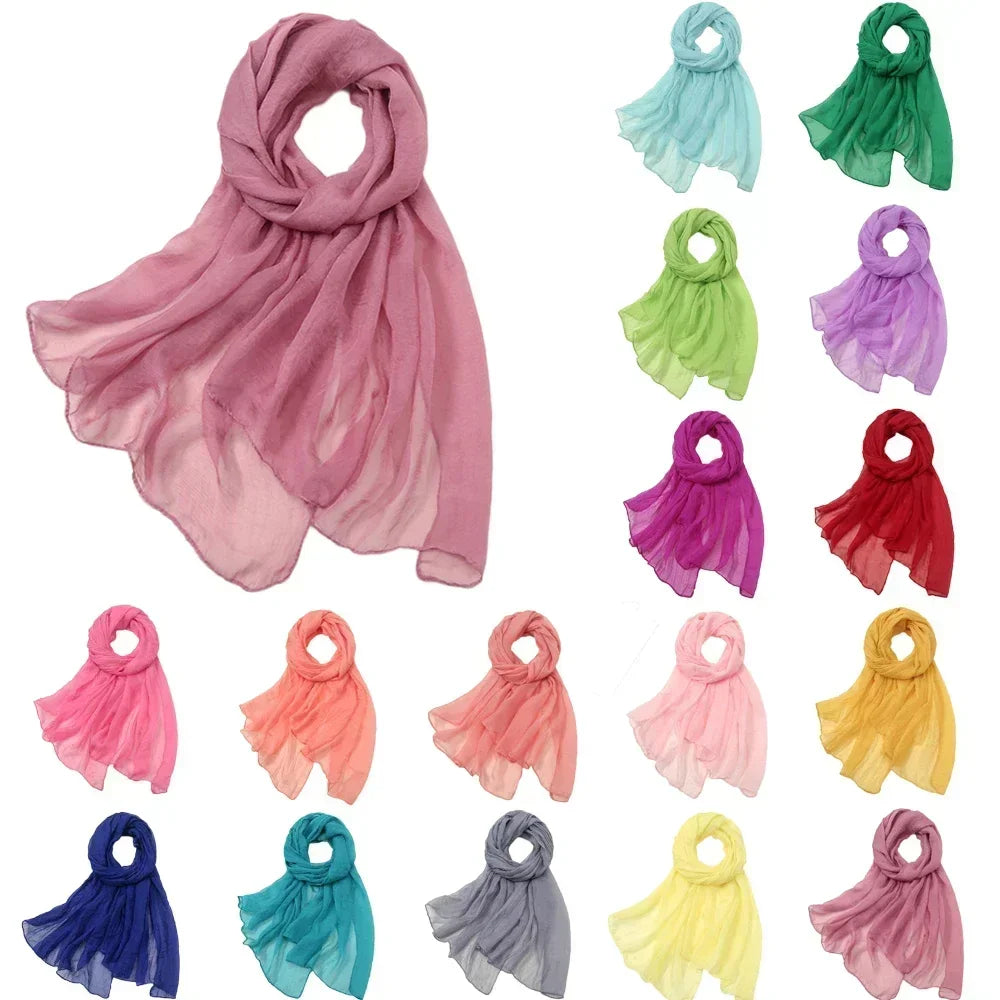 Oversized Chiffon Sun Protection Beach Wrap Scarf for Women