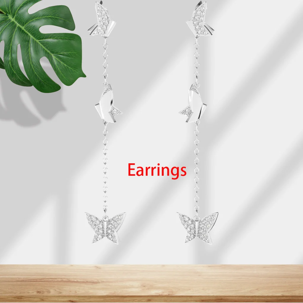 Crystal Necklace And Earring Set