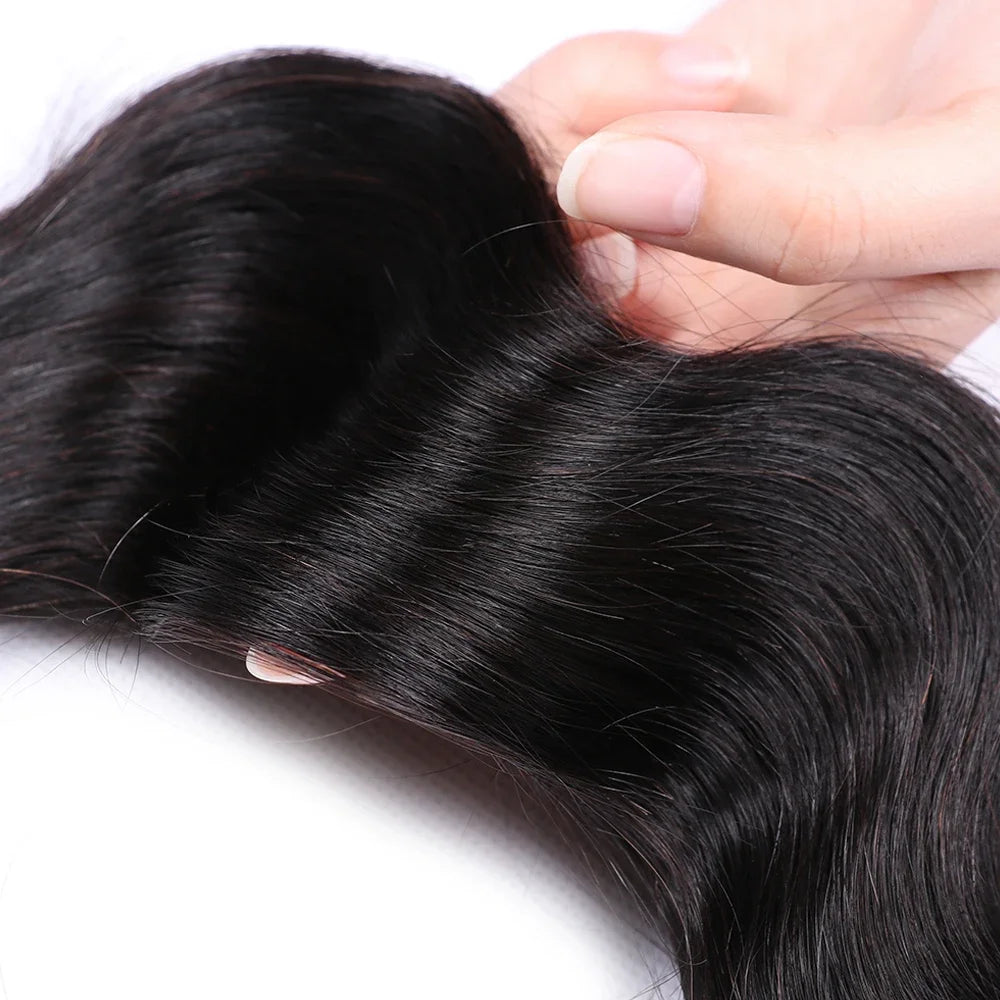 Natural Body Wave Remy Human Hair Bundle Extensions For Women