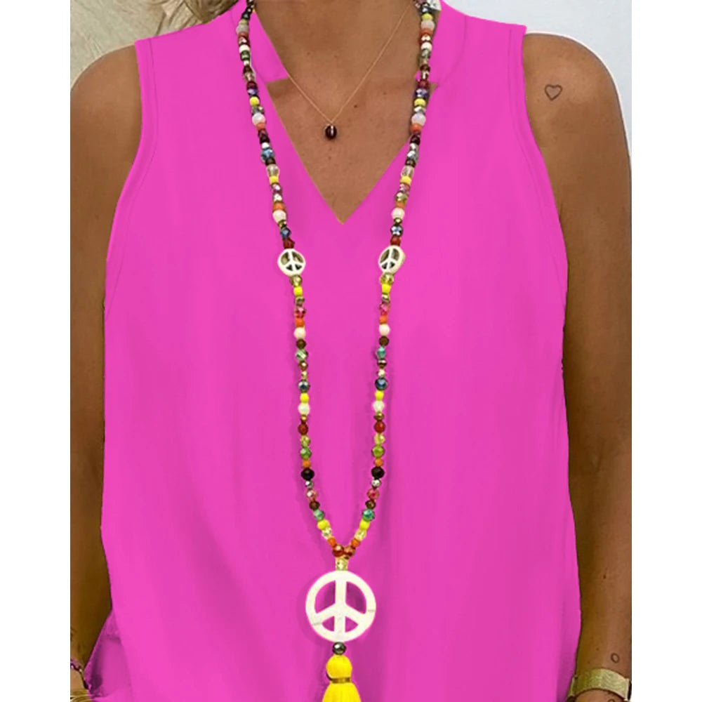 Sleeveless V-Neck Top and Shorts Set for Women Casual Solid Outfits Sexy Clothing Pocket Design Summer Fashion
