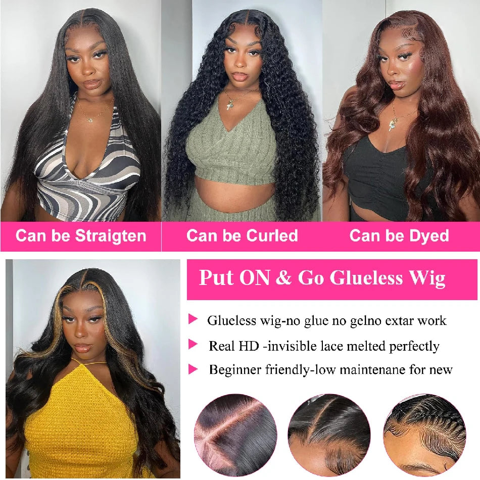 Premium Glueless Brazilian Body Wave Lace Front Wigs For Women