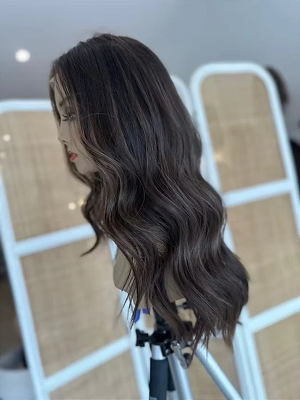 Chocolate Highlighted Synthetic Wig