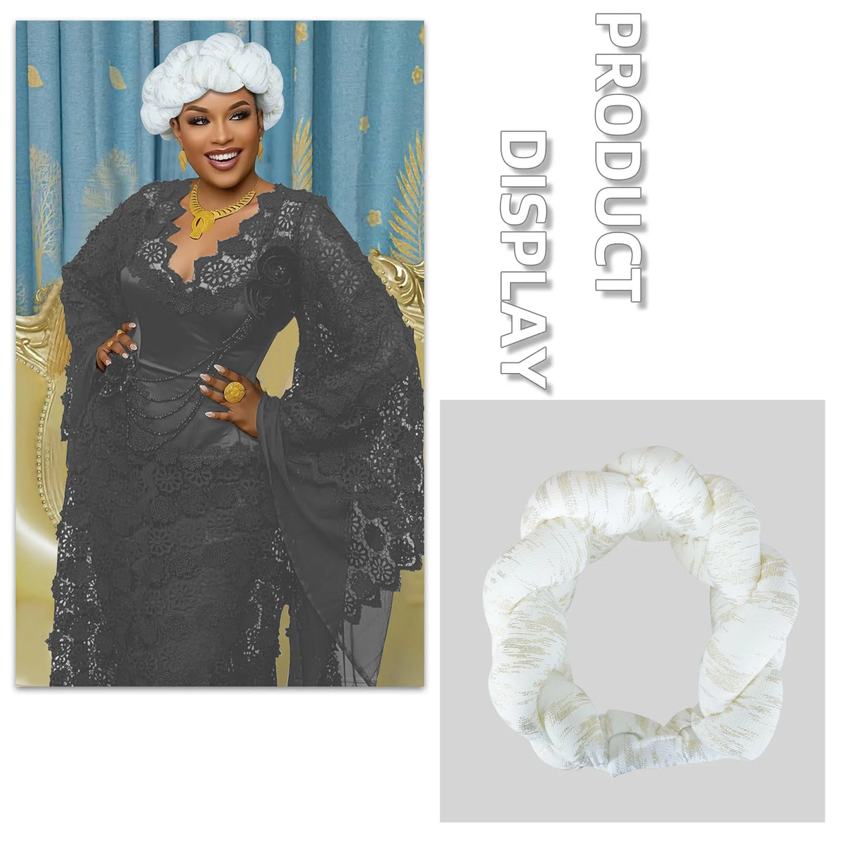 Oversized Braided Headband Hair Accessory for Women