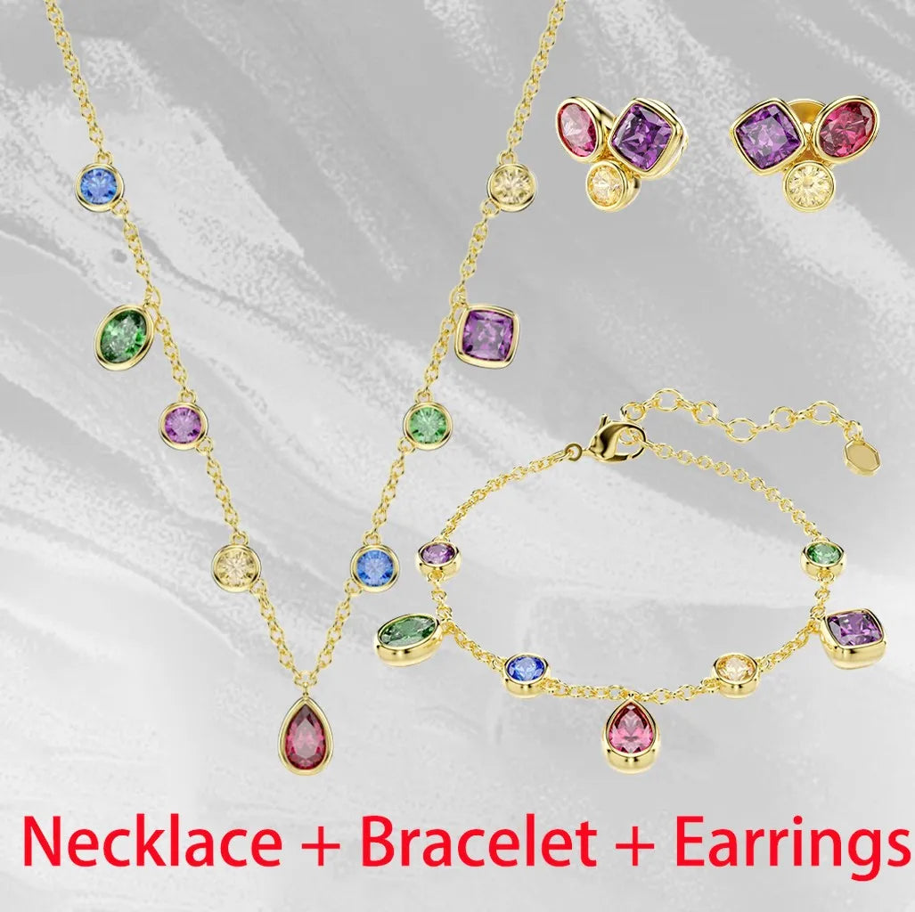 Dazzling Zircon Crystal Statement Necklace for Women