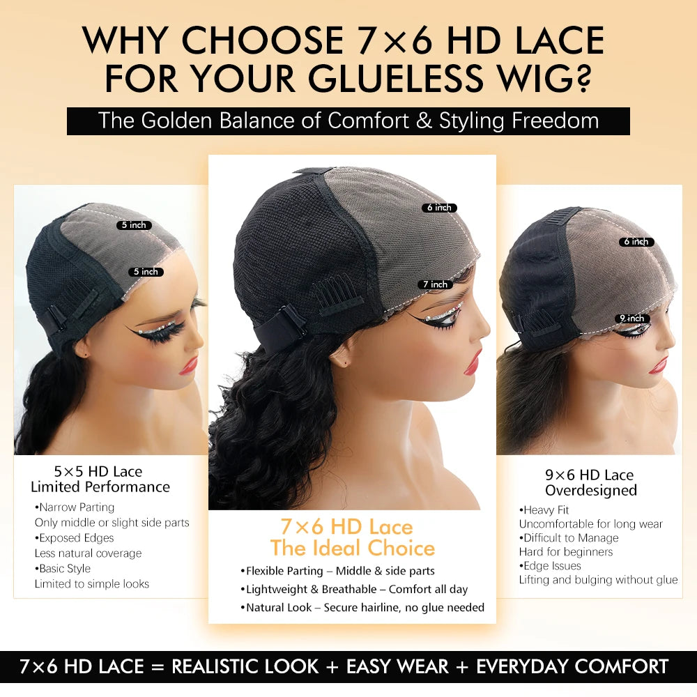 High Density Glueless Straight Lace Front Human Hair Wig for Women