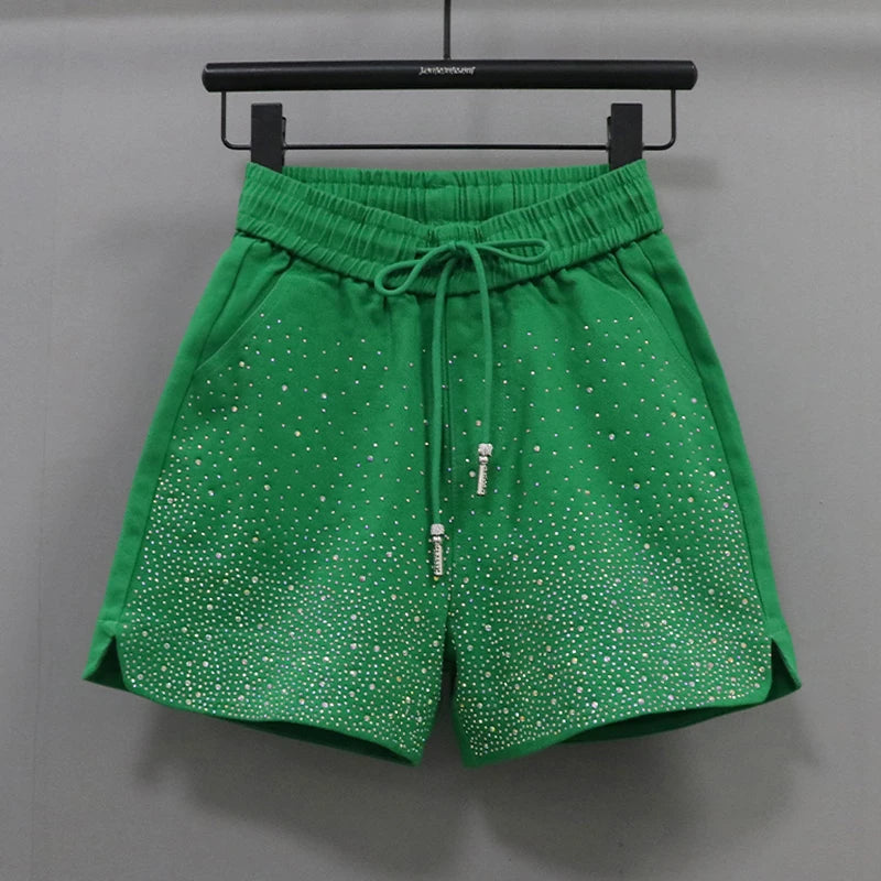 Lightweight High Waist Wide Leg Casual Shorts for Women
