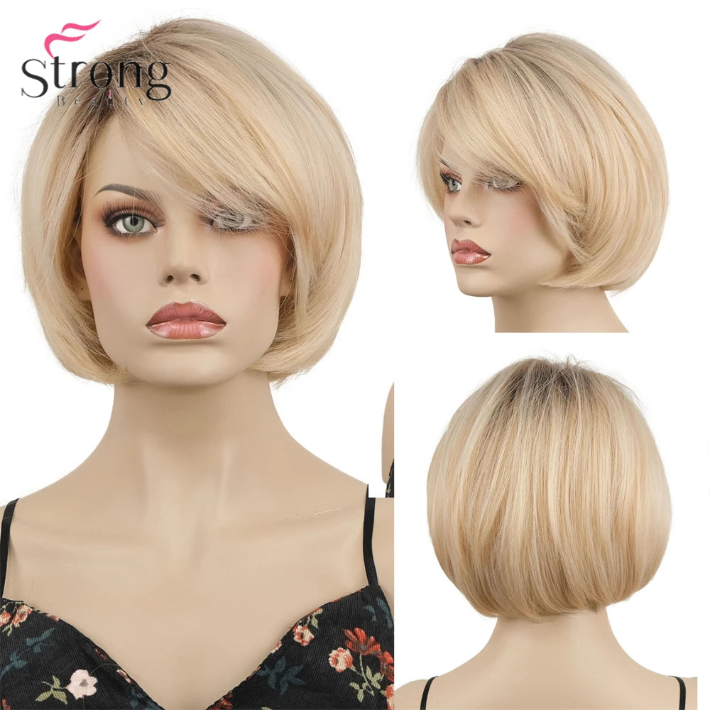 Capless Red Short Pixie Cut Natural Synthetic Wig For Women
