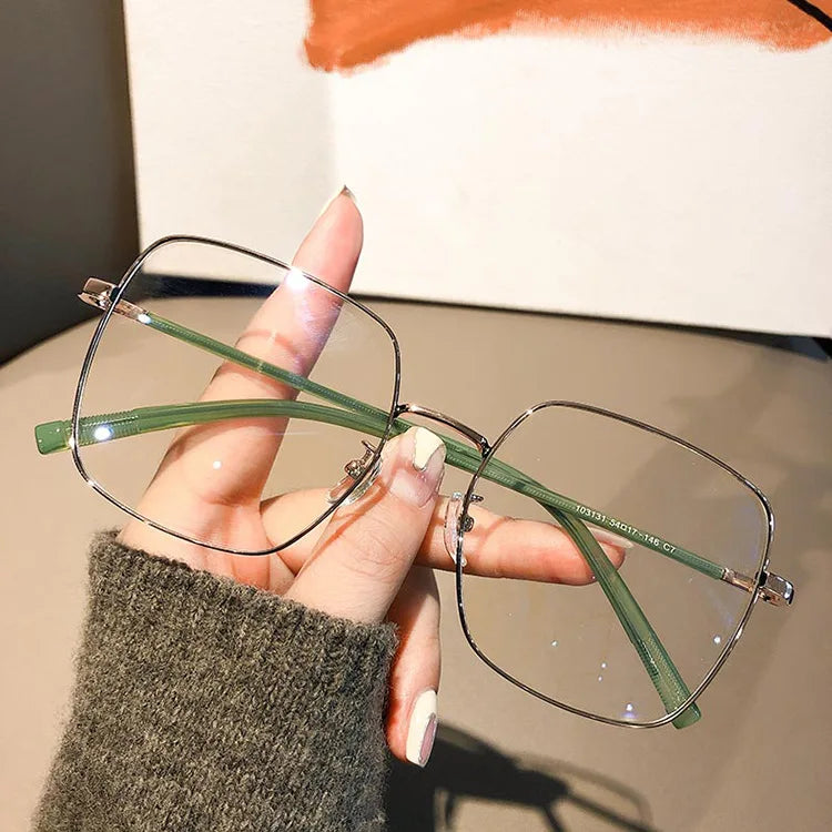 Anti Blue Light Oversized Square Glasses For Women