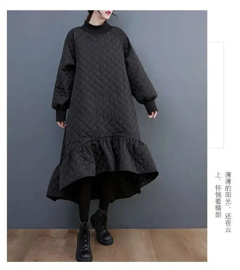 Loose Fishtail Mid-Calf Dress