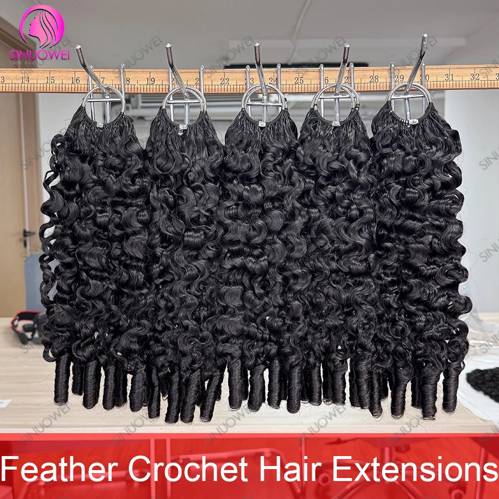 Pre-Separated Human Hair Crochet Extensions for Women