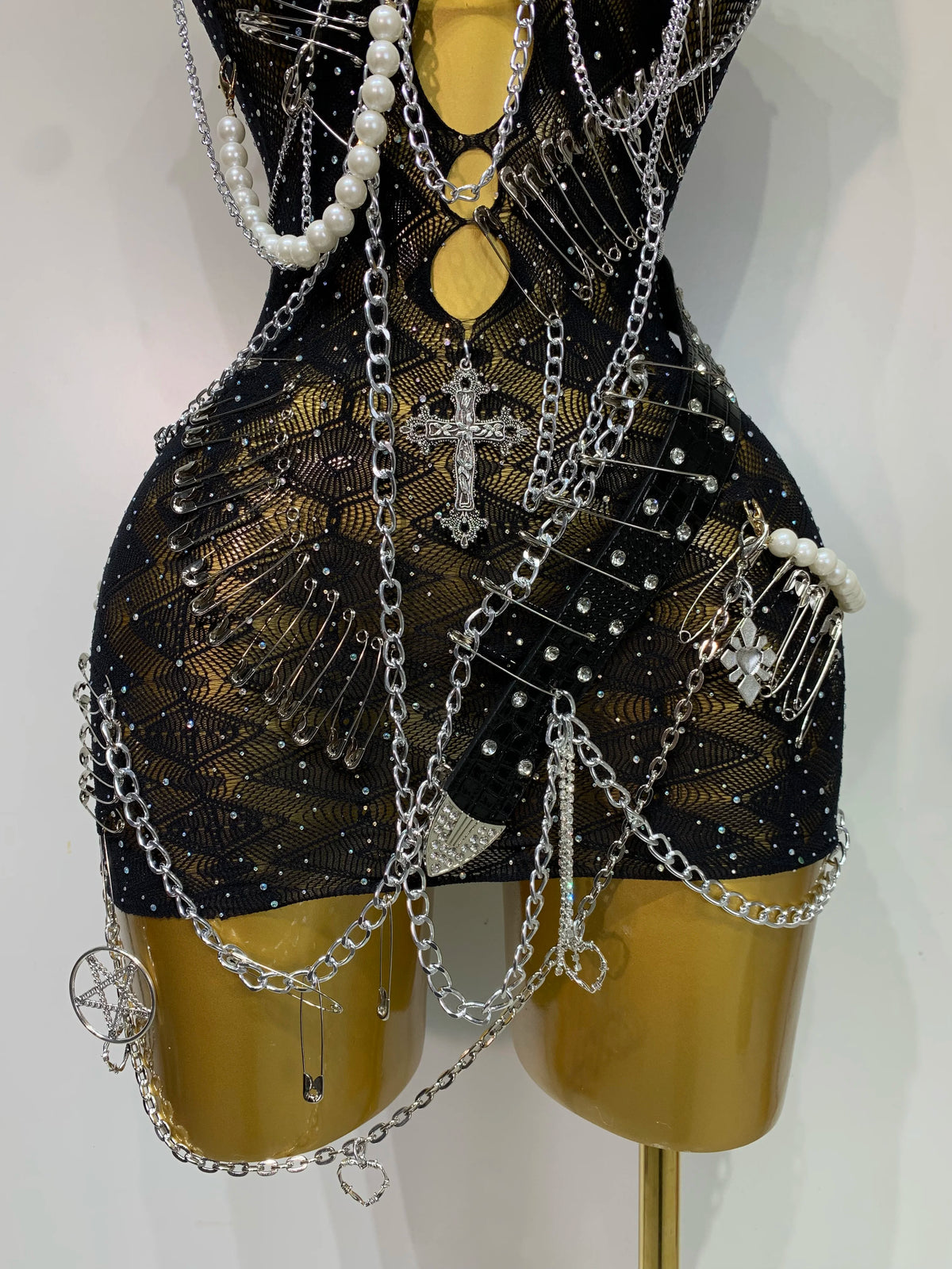 Chain Detail Mini Dress