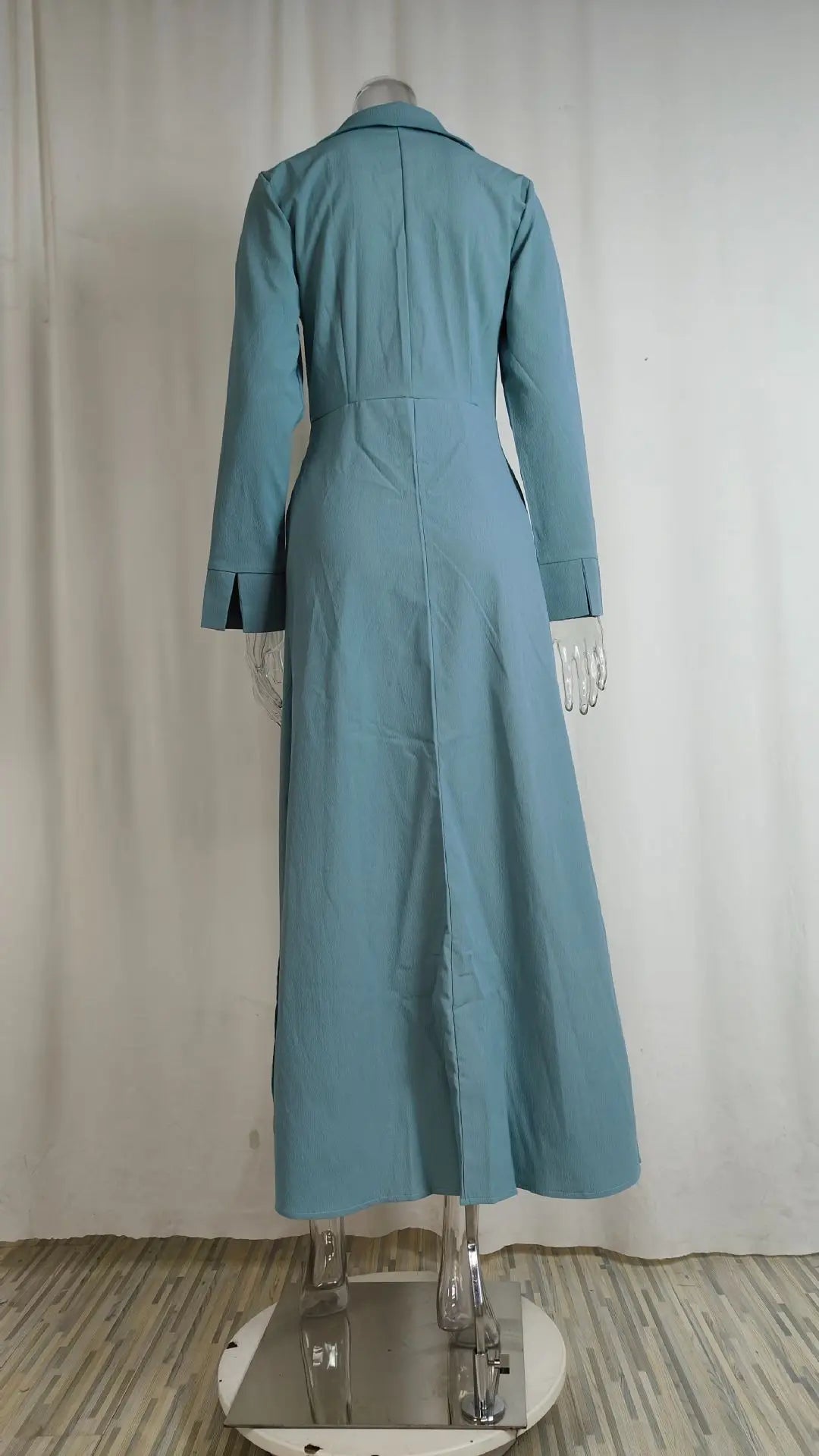 Autumn Elegant Long Sleeve V Neck Shirt Dress for Women