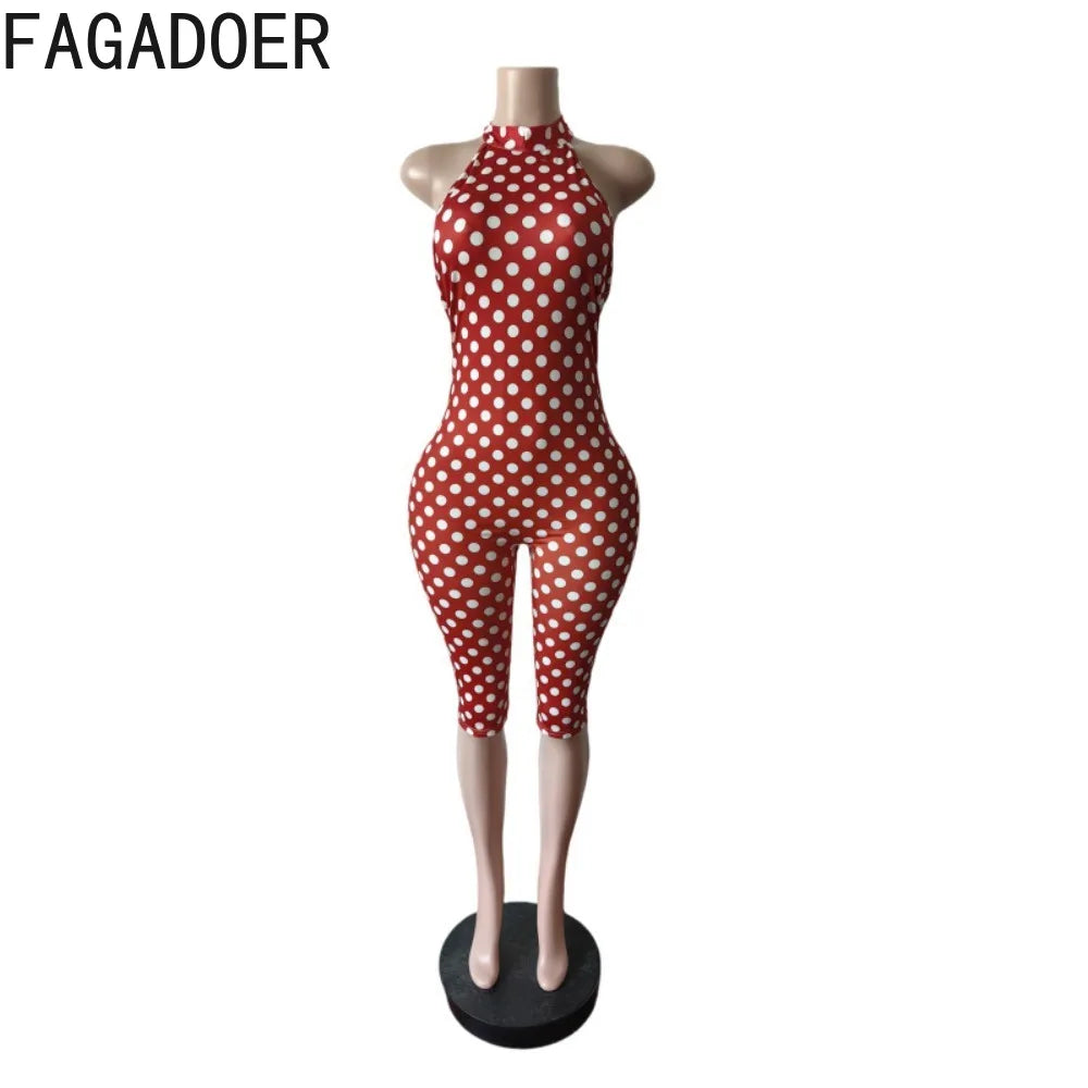 Colorful Patchwork Backless Bodycon Romper for Women