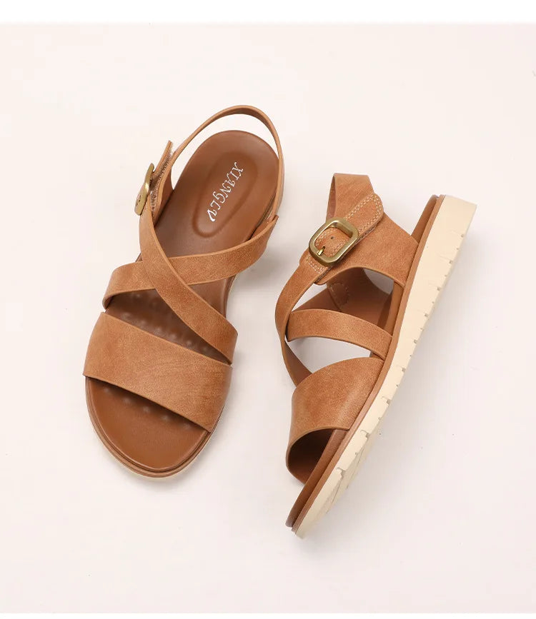 Summer Lightweight Single Strap Wedge Sandals for Women