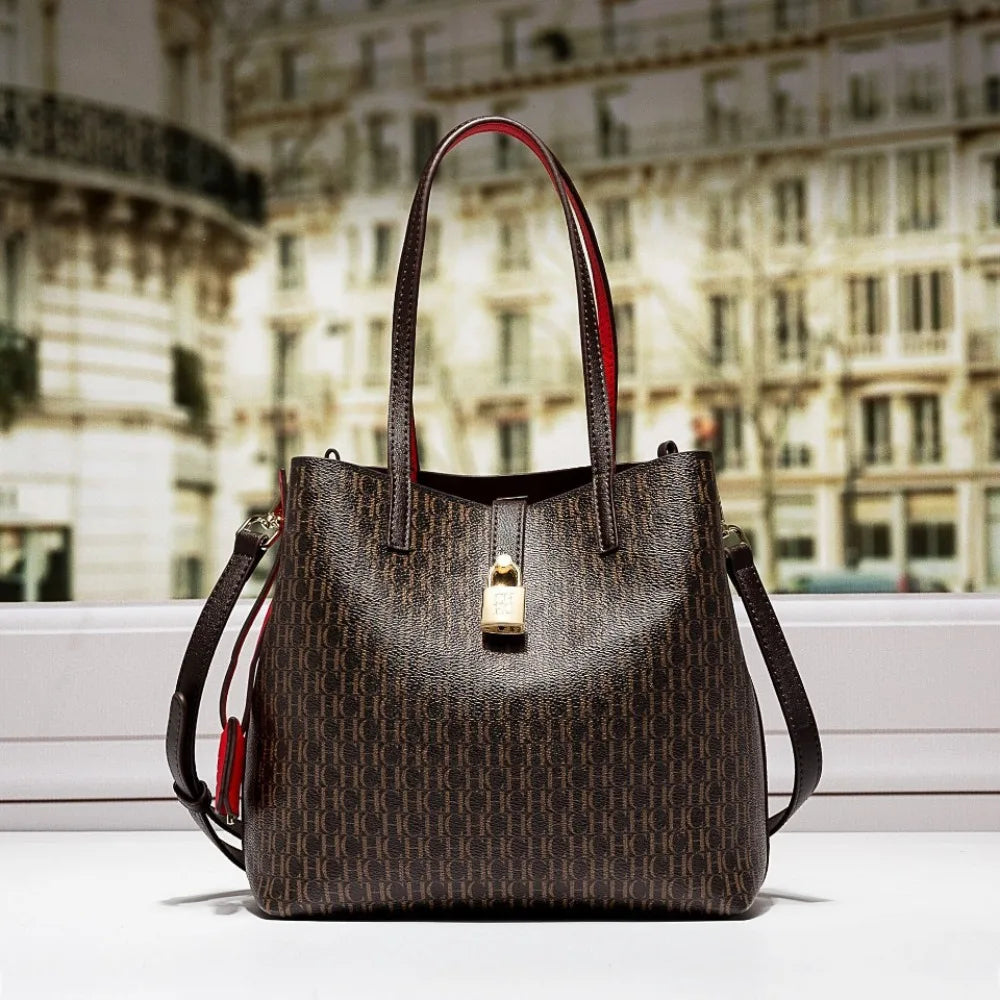 Classic PU Bucket Crossbody Handbag
