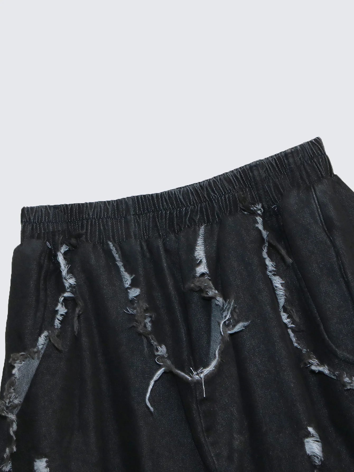 Drawstring Tie Dye Camouflage Ripped Harem Pants for Women