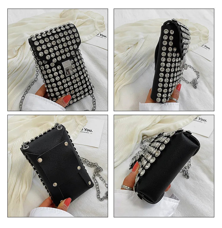 Rhinestone Crossbody Waist Bag