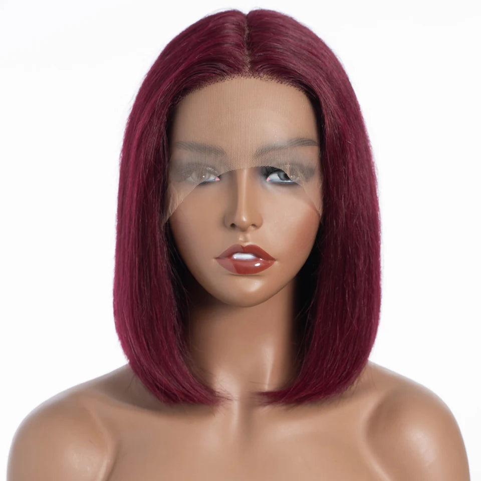 Short Blonde Straight Pixie Cut Lace Front Human Hair Wig for Women