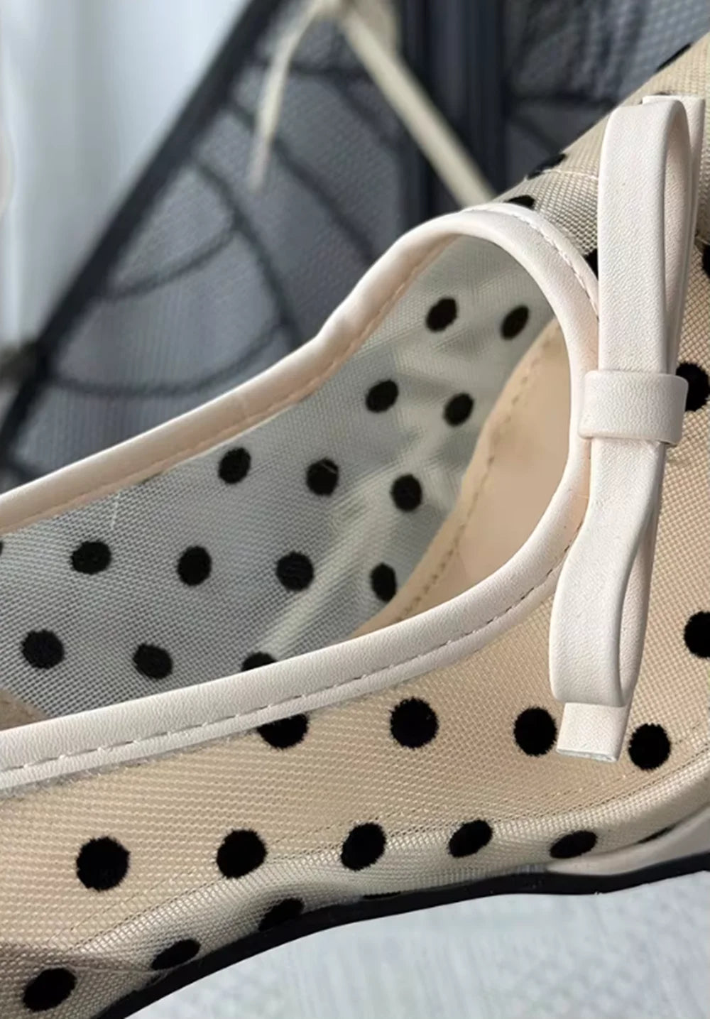 Polka Dot Bow Accent Pumps