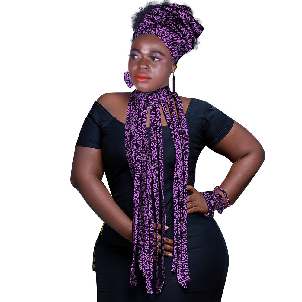 Ethnic Chic Multicolor Headwrap Jewelry Set for Women