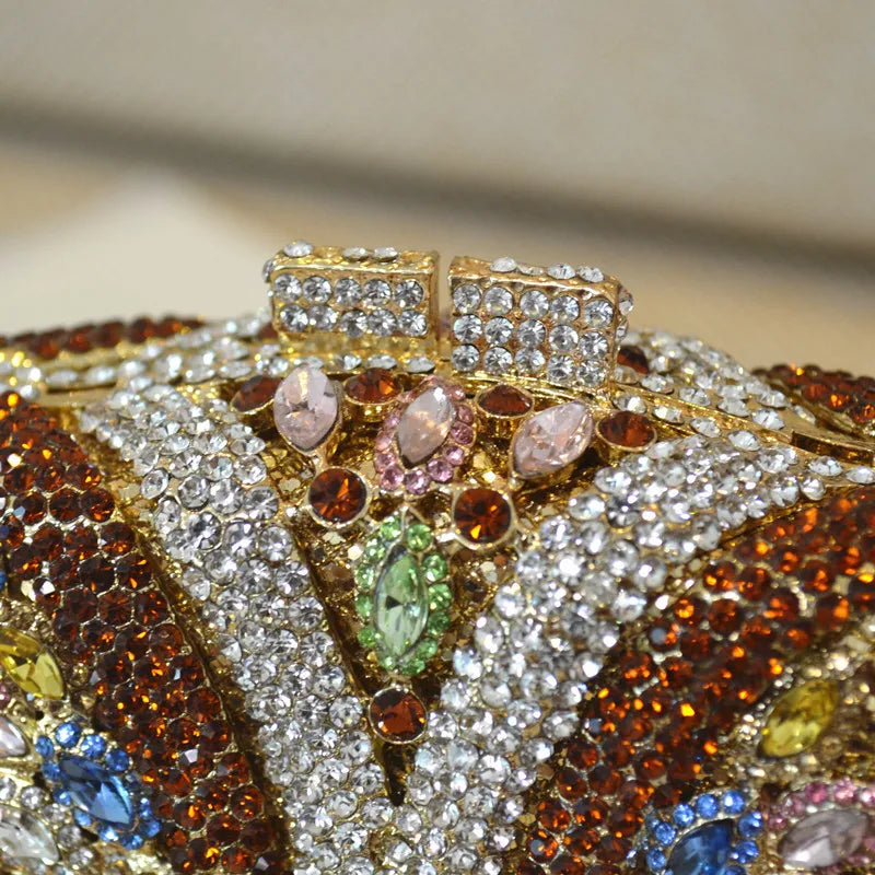 Crystal Rhinestone Sequined Evening Shoulder Bag for Women