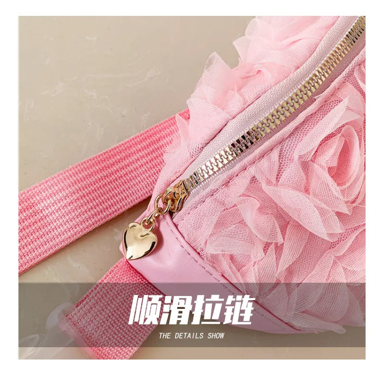New Women's Waist Bag Flower Shape Fashionable Women's Waist Bag Lace Luxury Lightweight Women's Crossbody Bag High Quality