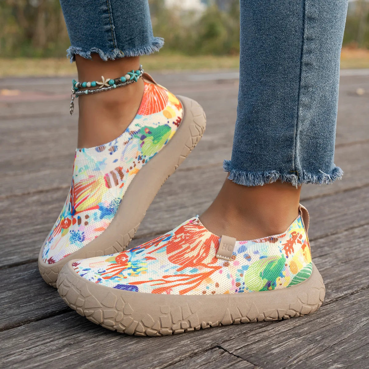 Breathable Woven Slip On Casual Walking Loafers for Women