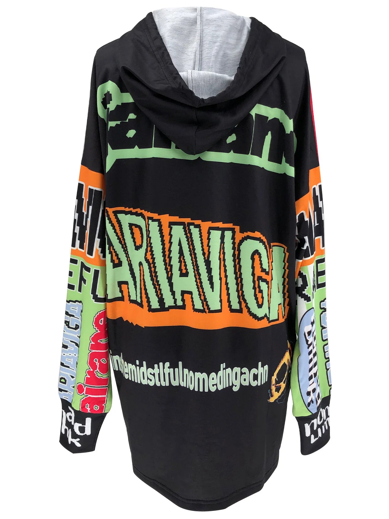 FAGADOER Spring New Retro Letter Printing Sweatshirts Women Long Sleeve Drawstring Loose Hoodie Top Fashion Female Streetwear
