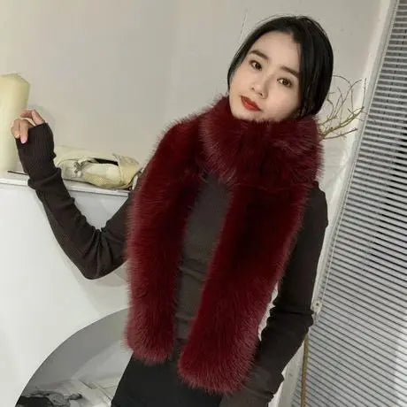 Fluffy Faux Fur Winter Wrap Scarf