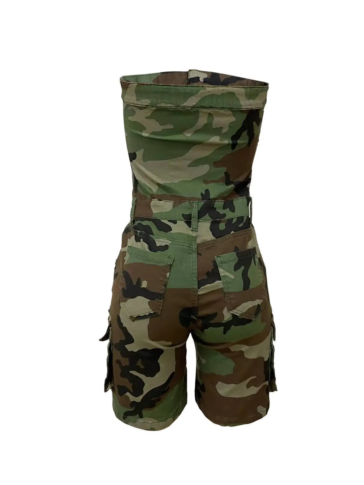 Camouflage Lace Trim Slim Fit Jumpsuit Romper for Women