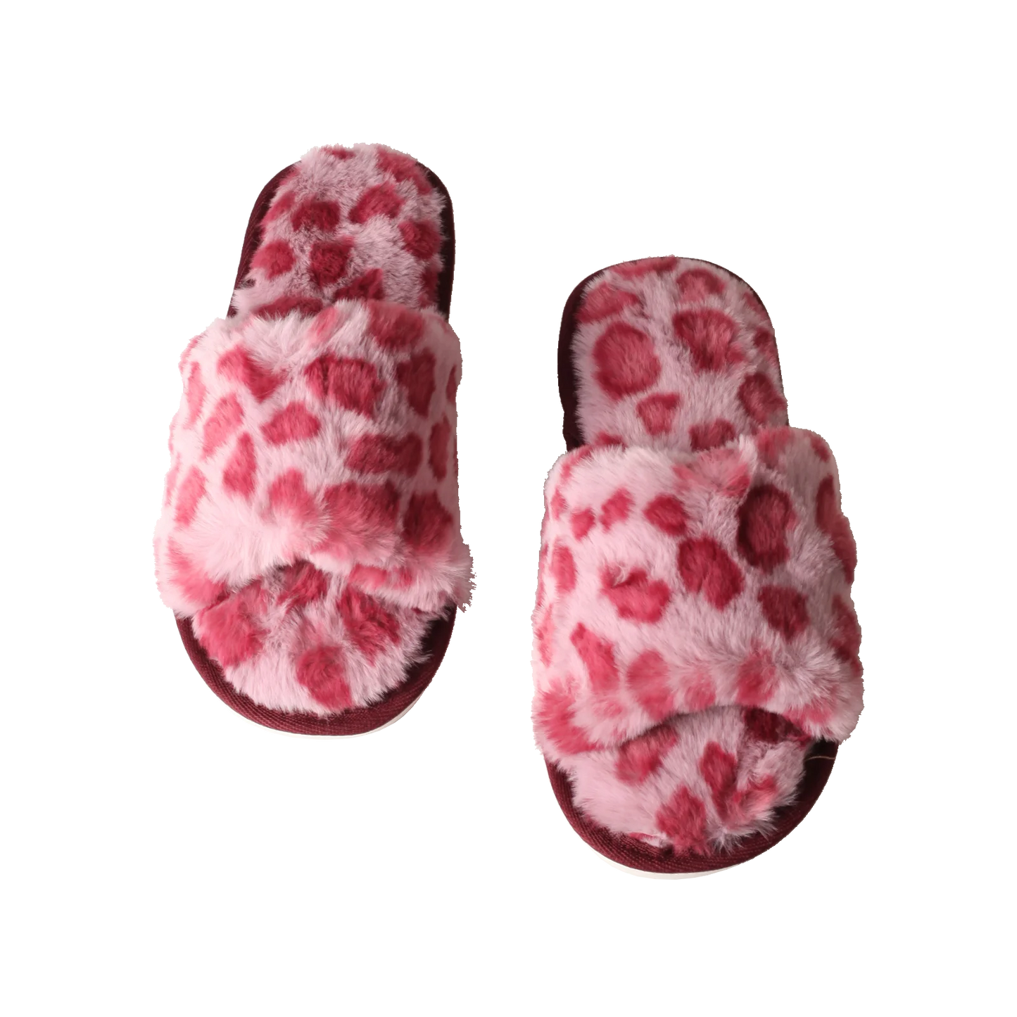 Warm Leopard Plush Indoor Slippers