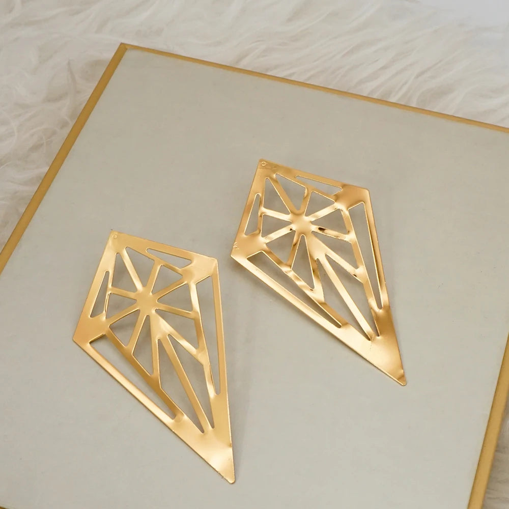 Fashion Jewelry Big Gold Color Round Geometric Earrings Dangle Drop Earrings For Women African Wedding Party Gifts