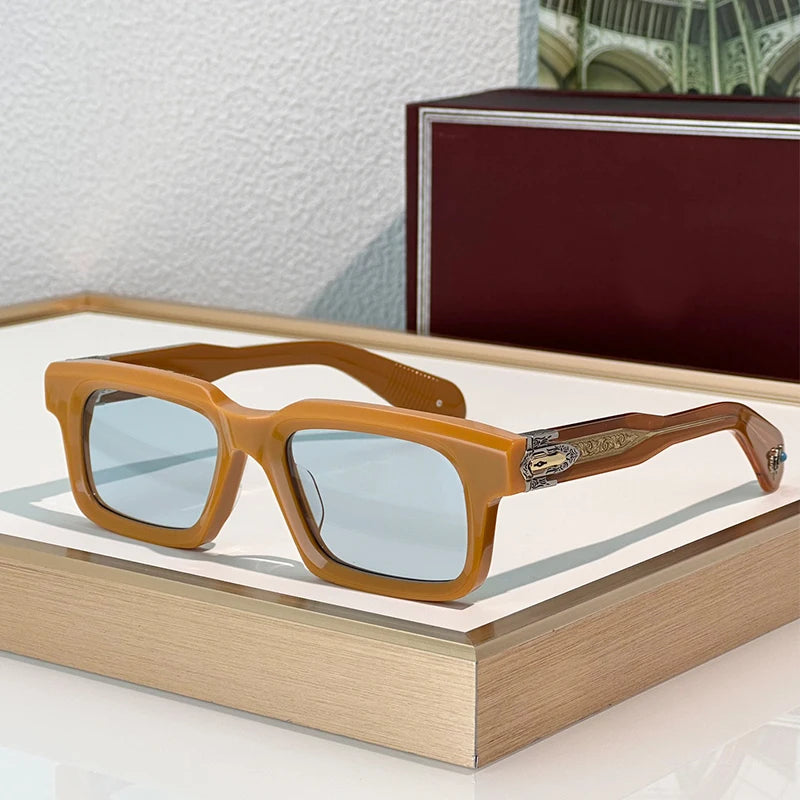 Classic Square Acetate Frame Sunglasses for Women