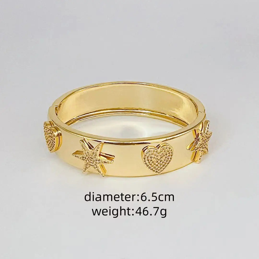 Hexagonal Star Statement Bangle for Women