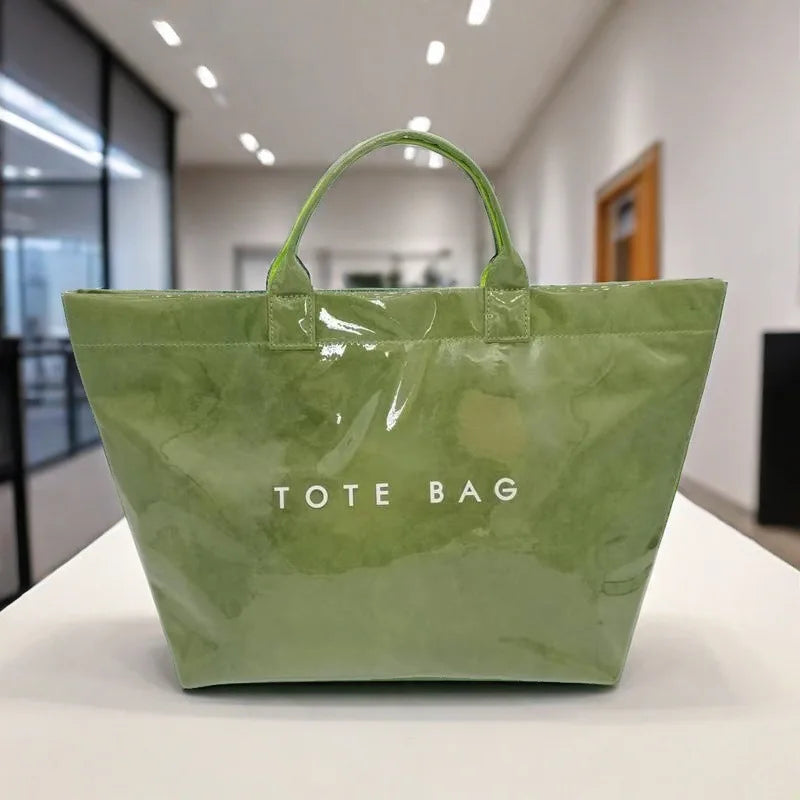 Women's large capacity fashionable shoulder bag, women's stylish shopping bag, women's casual hand-held tote bag