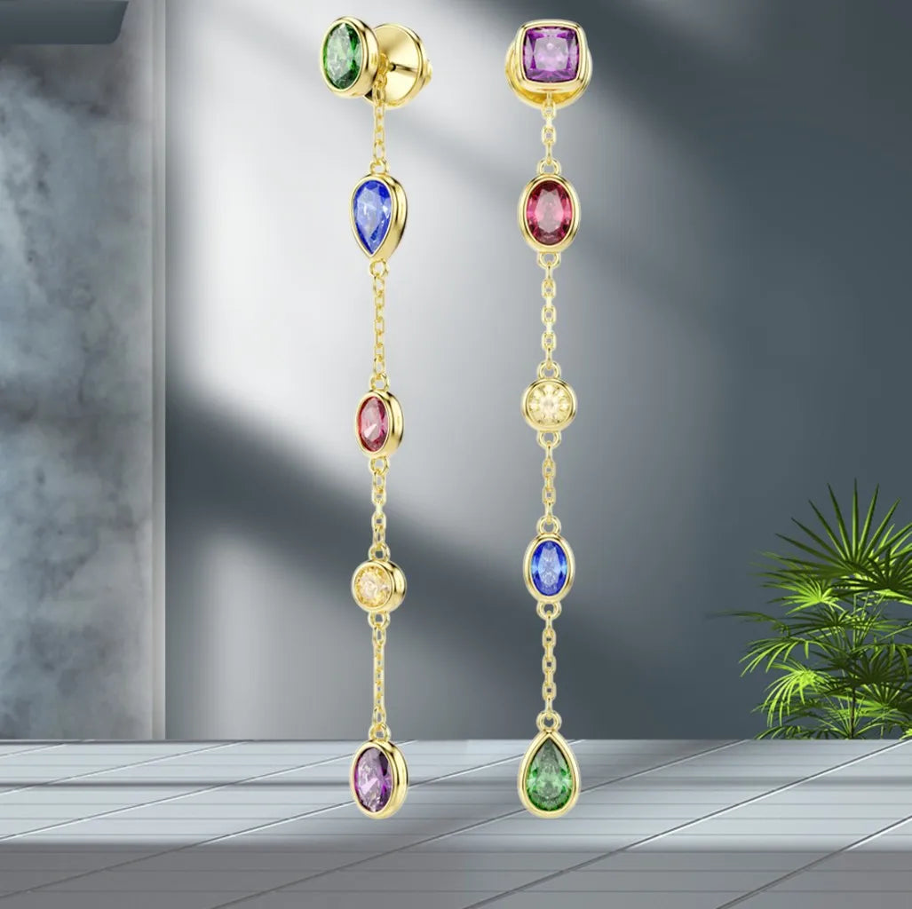 Elegant Silver Crystal Necklace And Earring Set for Women