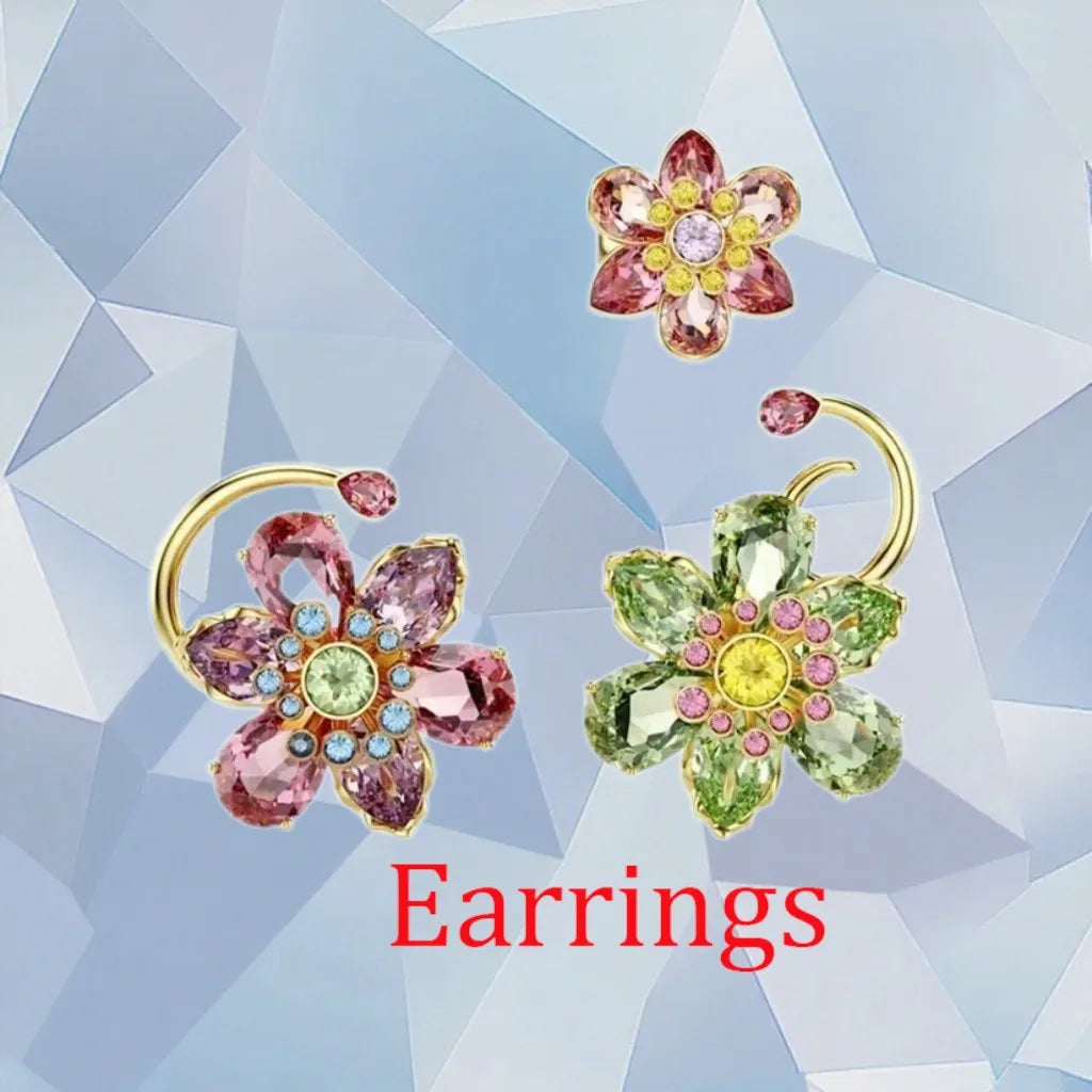 Gold Plated Zirconia Crystal Pendant Set for Women