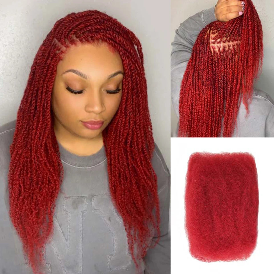 Premium Afro Kinky Bulk Human Hair Extensions for Women